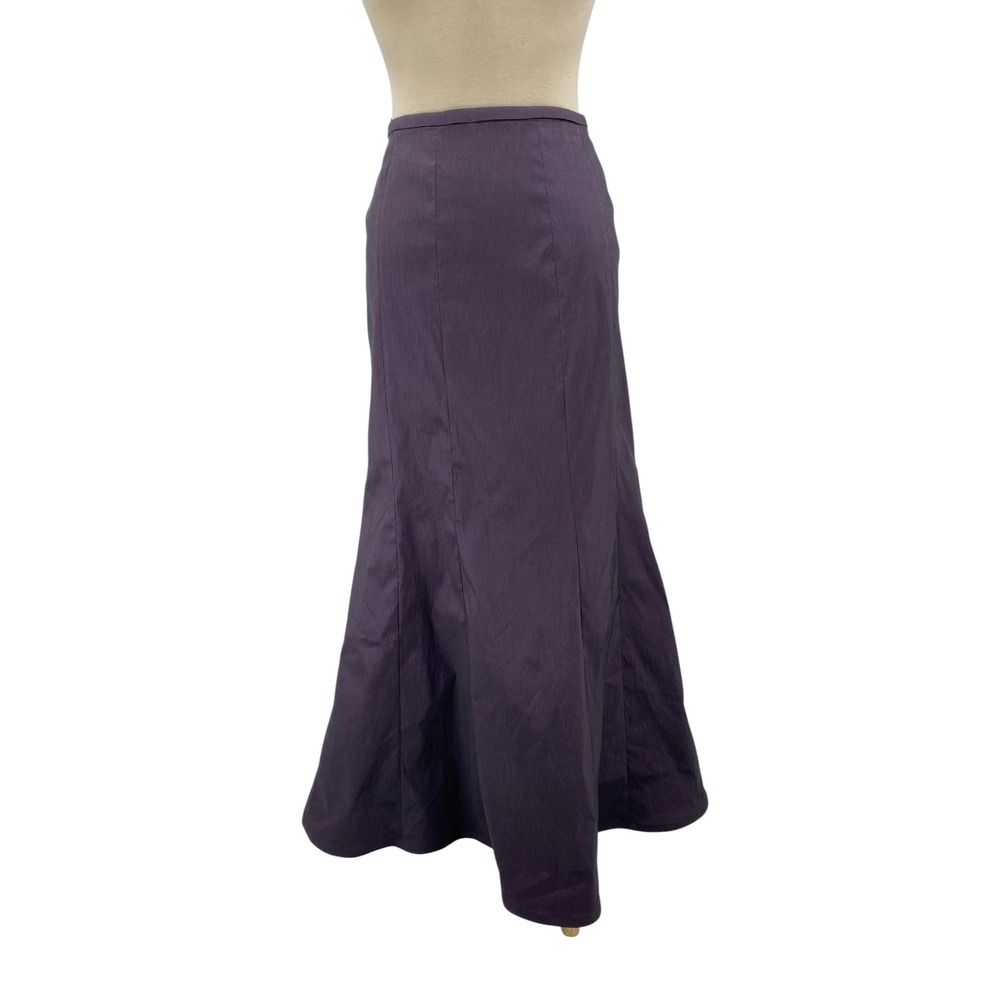 Tadashi Shoji Mermaid Maxi Skirt Size 6 Purple High Waist Formal Evening